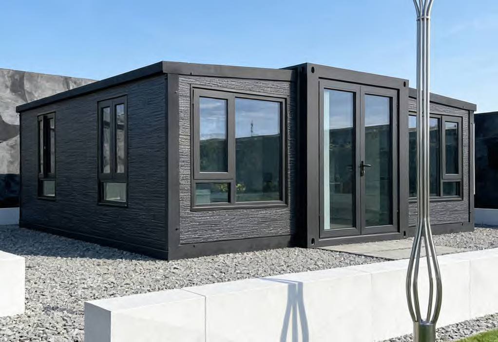 Double aile — 20 pieds, toit en pente — vue extérieure